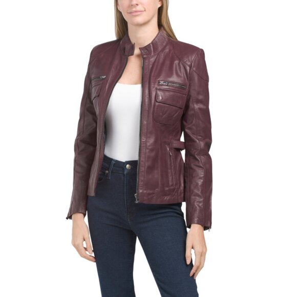 BOD & CHRISTENSEN Sangria Leather Icon Jacket